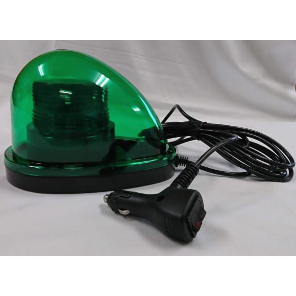 モーターレス車載型ＬＥＤ回転灯・点滅灯緑発光
