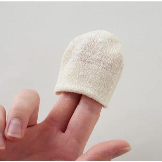 ガラ紡の和紡布 日本製 洗顔ミニミトン 生成 益久染織研究所 洗顔 クレンジング