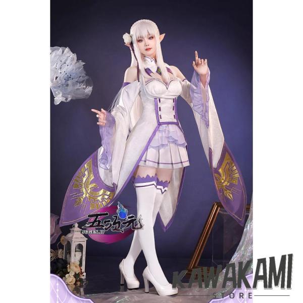 三分妄想　コスプレ Re：ゼロから始める異世界生活　エミリア　衣装　コスチューム　※ウィッグ　追加可...