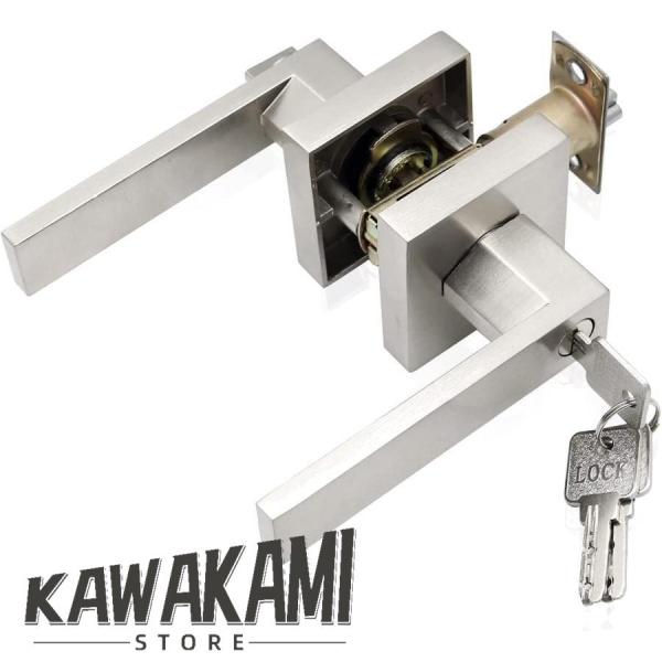 ドアノブ 鍵付き レバーハンドル錠 ドアノブ ロック ドアレバー 室内錠 ドアノブ交換レバーハンドル...