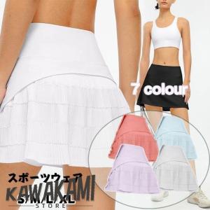 ゴルフスカート スポーツウェア スカート プリーツスカート レディース インナーパンツ付き S M L XL ミニ テニス ゴルフ ランニング トレーニング フ