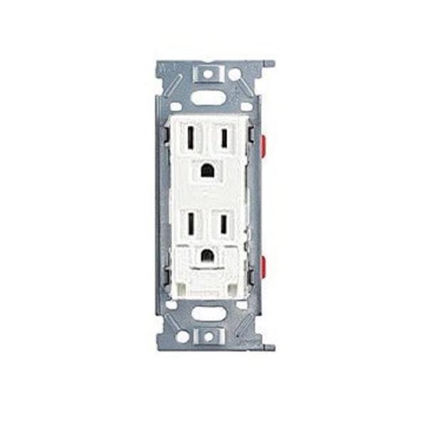 埋込アースターミナル付接地ダブルコンセント 2PE 15A 125V ピュアホワイト JEC-BN-...