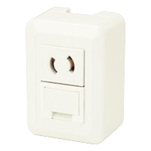 露出形アースターミナル付抜止シングルコンセント ピュアホワイト CSS-9E(PW)