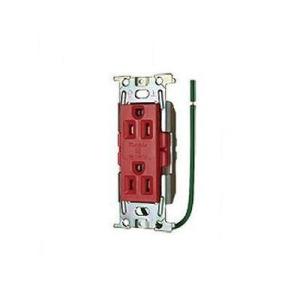 ML医用接地埋込ダブルコンセント C形 Sタイプ 15A 125V 赤 ML1282T4R 配線器具...