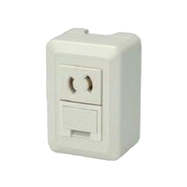 露出形抜止シングルコンセント アースターミナル付 ピュアホワイト(5個入) CSS-9E PW-5