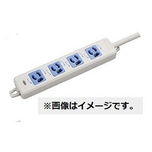横形OA用抜け止め接地タップ 4コ口 青 MR7904NT3WA : 電材センタ一成
