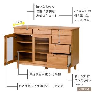 キャビネット 収納棚 食器棚 リビングボード ...の詳細画像2