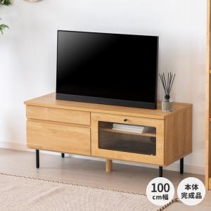 Connie ブラックパネル付きテレビ台 幅100cm(赤外線) : nakawa - 通販