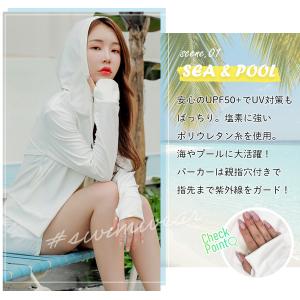 水着 体型カバー レディース ラッシュガード ...の詳細画像2