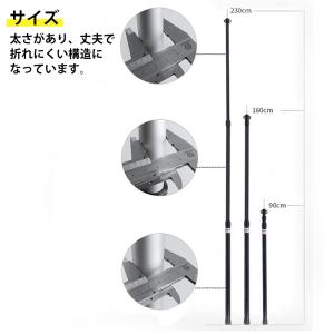 タープポール 2本セット ブラック グリーン ...の詳細画像5