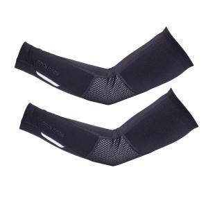 ひんやり接触冷感 アームカバー 指穴付き 手の甲まで UPF50+ 紫外線