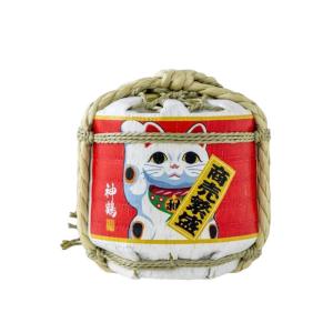 日本酒 純米酒 神鶴 招き猫樽 300ml 1本 鶴見酒造 ギフト贈り物 20 お酒