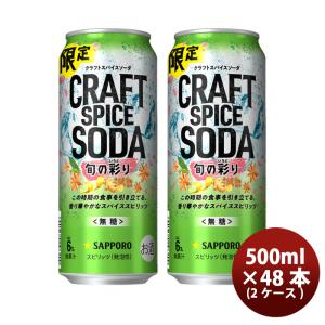 チューハイ S サッポロ クラフトスパイスソーダ 旬の彩り 缶 500 500ml × 2ケース / 48本 2/14以降順次発送致します のし・ギフト・サンプル各種対応不可｜isshusouden-2