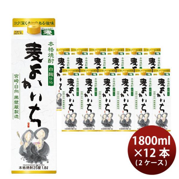 麦焼酎 よかいち 25度 本格焼酎 パック 1.8L 12本 2ケース 宝酒造 1800ml