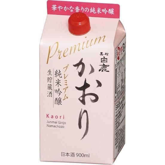 黒松白鹿 かおり 純米吟醸プレミアム パック 900ml 6本 1ケース 父親 誕生日 プレゼント ...