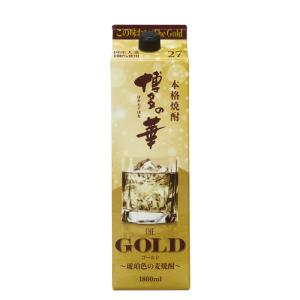 麦焼酎 博多の華 THE GOLD 27度 パック 1800ml 1.8L 1本 焼酎 福徳長 既発売｜isshusouden