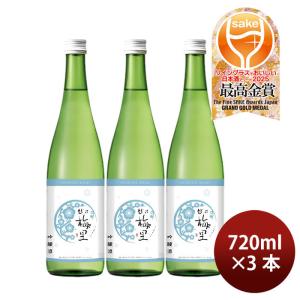 日本酒 越乃梅里 吟醸 720ml 3本 DHC酒造 ギフト 父親 誕生日 WGO お酒 新生活 入学祝い 卒業祝い 就職祝い 進学祝い