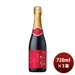 赤ワイン スパーリングワイン 酵母の泡 ベーリーＡ ルージュ 720ml 1本｜isshusouden