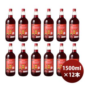 赤ワイン メルシャン ビストロ ペットボトル やわらか赤 1500ml 1.5L × 2ケース / 12本｜isshusouden
