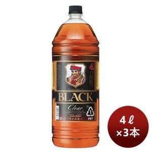 ウイスキー ブラックニッカ クリア 4L 4000ml ペット 3本 のし・ギフト・サンプル各種対応不可｜isshusouden