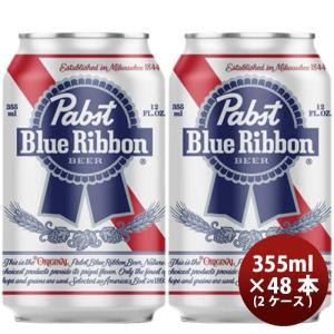 アメリカ Pabst Blue Ribbon ( パブストブルーリボン ) 缶 355ml  48本 ( 2ケース ) クラフトビール｜isshusouden