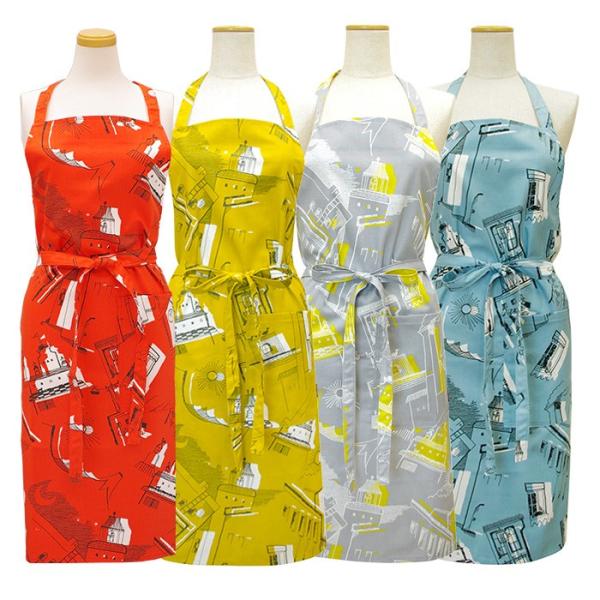 首掛け エプロン たてもの　母の日 エプロン 人気 おすすめ 日本製 キッチン ヒルナンデス 北欧