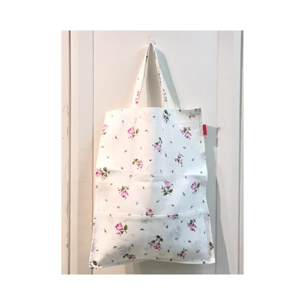 トートバッグ プチローズ 日本製 人気 北欧風 買い物 トートバッグ 麻 リネン ナチュラル