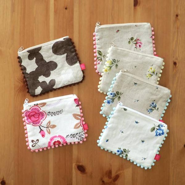 ポンポンポーチS　手作り 小物入れ 日本製 北欧風 可愛い プレゼント