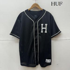 HUF ハフ 半袖 シャツ、ブラウス Shirt, Blouse Hロゴ メッシュ ベースボール 半袖 シャツ 10104539｜istitch-store