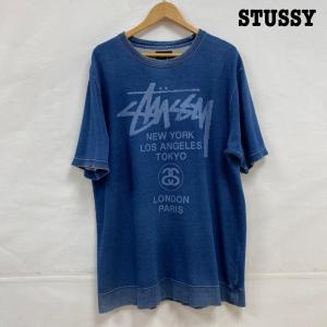 STUSSY ステューシー 半袖 Tシャツ T Shirt  STUSSY 半袖 スウェット Tシャツ インディゴ XL 10105960｜istitch-store