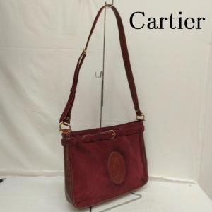 Cartier カルティエ ショルダーバッグ ショルダーバッグ Shoulder Bag スエード レザー 切替 ロゴマーク Cベルト ショルダー バッグ 10106459｜istitch-store