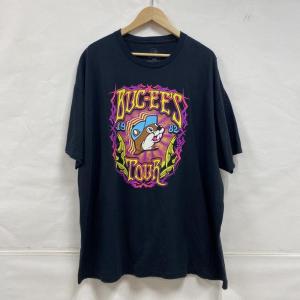 USED 古着 半袖 Tシャツ T Shirt  バッキーズ Buc-ee's ツアー キャラクター Tシャツ 両面プリント ビッグサイズ XXL 10108029｜istitch-store