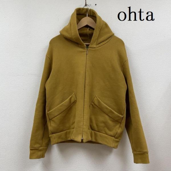 ohta オータ 長袖 パーカー Hooded Sweatshirt, Hoodie レザー エルボ...