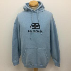 BALENCIAGA バレンシアガ 長袖 パーカー Hooded Sweatshirt, Hoodie 570811 ロゴプリント スウエットプルオーバーパーカー 10109660｜istitch-store