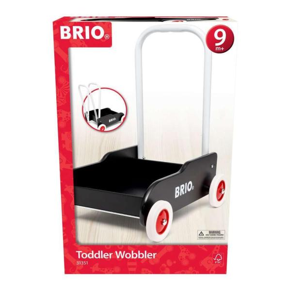 BRIO (ブリオ) 手押し車 ブラック 対象年齢 9か月~ (カタカタ ワゴントイ 木製 おもちゃ...