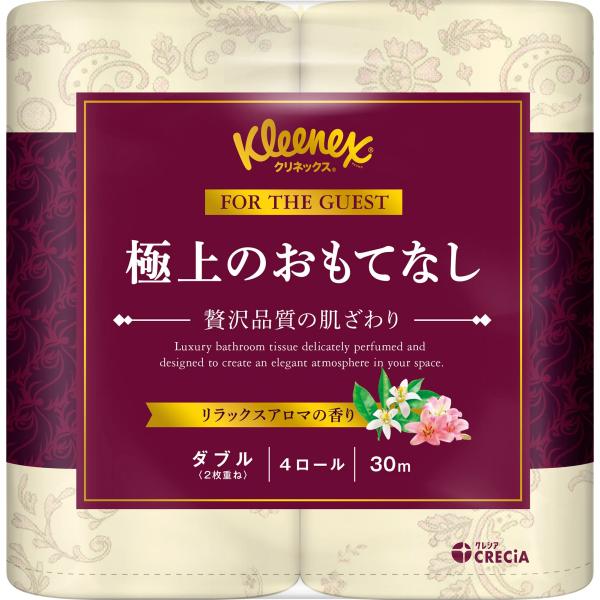 日本製紙 クリネックス 極上のおもてなし トイレット4ロール 30mダブル