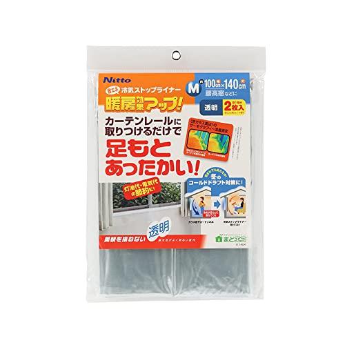 ニトムズ 冷気ストップライナー 透明 M カーテンレールに取付 冷え防止 足もと 窓 防寒 省エネ ...