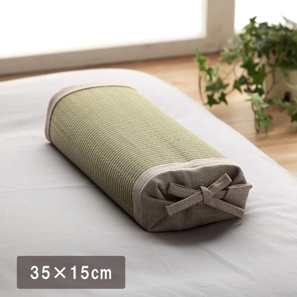 国産 い草 無垢 枕 ピロー 角枕 消臭 蒸れにくい 【ナチュラル】 35×15 7570459