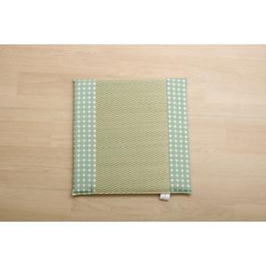 車用クッション い草クッション 『マーブル半Pマチ付シート』 【グリーン】 約43×41 94115...