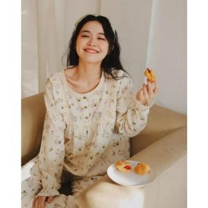 ガーゼ パジャマ レディース 綿100% 長袖...の詳細画像5