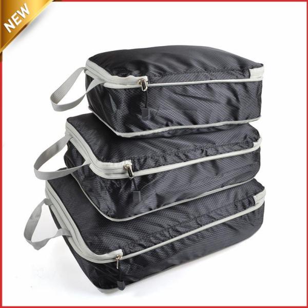 旅行用圧縮袋 3個セット トラベルポーチ 旅行用ポーチ 収納ポーチ 圧縮バッグ 旅行カバン 衣装ケー...
