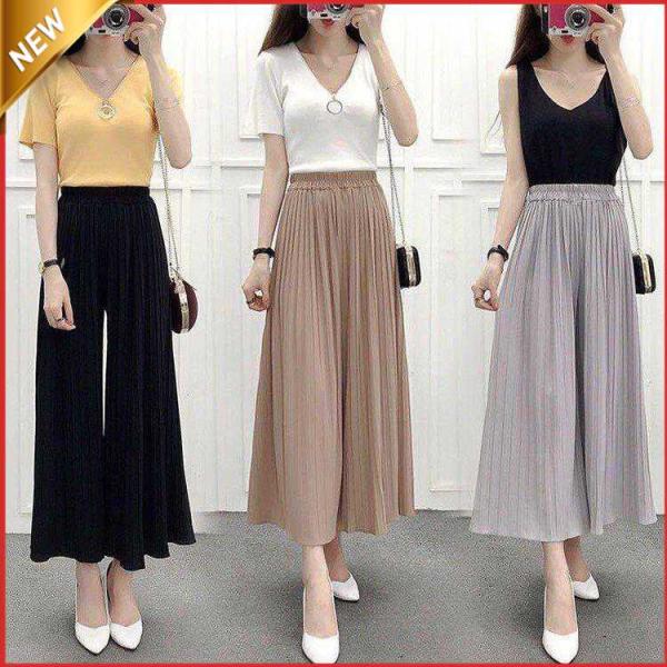 【値下げ】レディース ズボン 40代 30代 50代 春夏 プリーツ ロング ガウチョ パンツ ワイ...