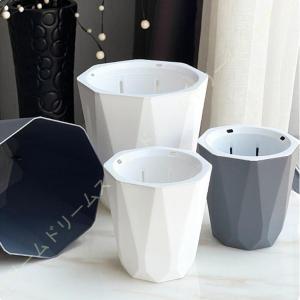 植木鉢 プラスチック鉢 底面給水鉢自動吸水式 フラワーポット 怠け者の植木鉢 幾何学模様 軽量 プラスチック おしゃれ シンプル 動給水 観葉植物鉢｜ISYDストア
