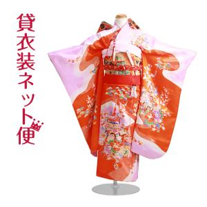 七五三 着物 7歳 女の子 着物レンタル 5歳 505 送料無料 : 貸衣装