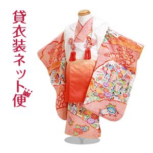 七五三　被布　３歳 3歳女の子 七五三レンタル 被布セット f1083 子供着物 人気