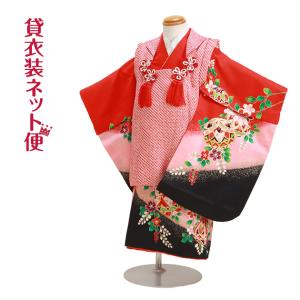 七五三 着物 3歳 女の子 着物レンタル 346 送料無料 : 貸衣装ネット便