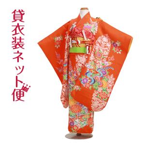 着物　女の子　5歳　7歳　七五三　単衣 レンタル】七五三着物 5歳-小柄7歳 女の子 オリジナル 水色