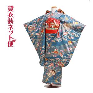 七五三 着物 7歳 女の子 着物レンタル 5歳 138 送料無料 : 貸衣装