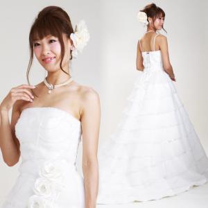 ウェディングドレス レンタル 9号-13号 Aライン ウエディングドレス