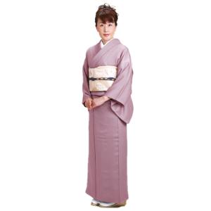 色無地 レンタル 袷 10月〜5月向け 一ツ紋 ブルーグレー色 着物 入学式